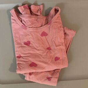 Heart Print Pink Pajama Set